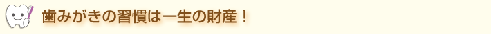 足立区西新井の歯医者はあさひ歯科｜ 歯みがきの習慣は一生の財産！